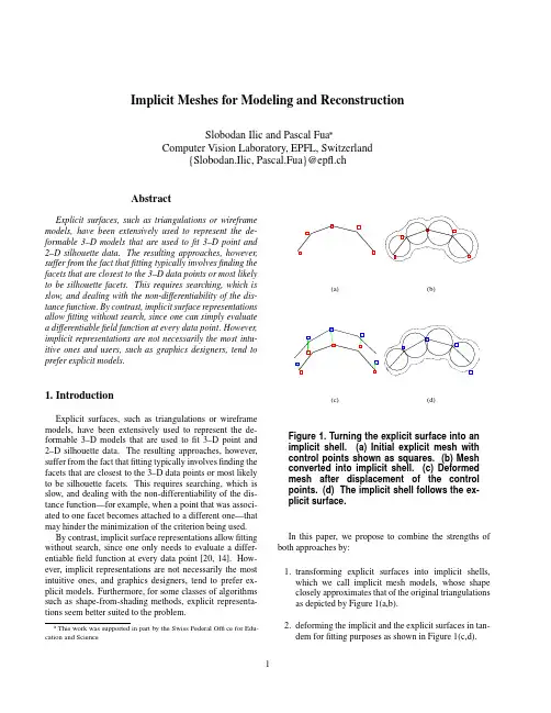 Implicit Meshes for Modeling and Reconstruction