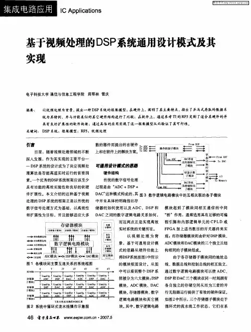 基于视频处理的DSP系统通用设计模式及其实现