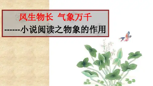 小说阅读中物象的作用-PPT