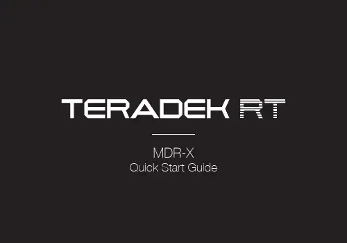 MDR-X快速入门指南说明书