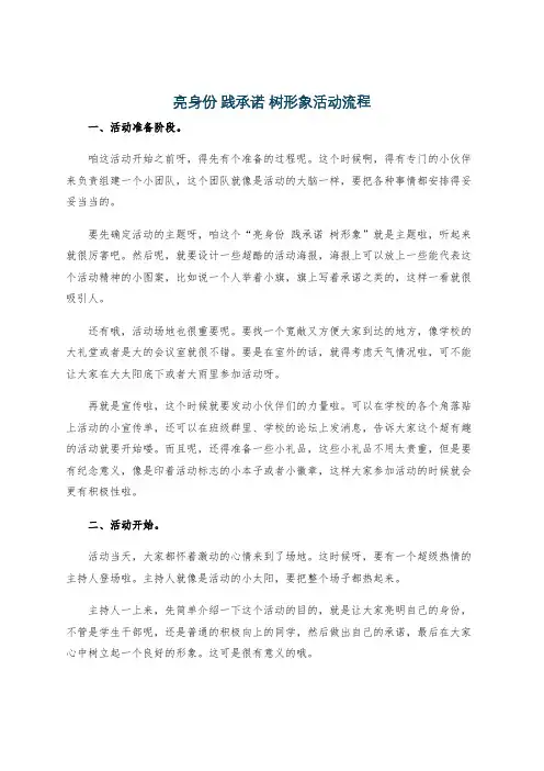 亮身份 践承诺 树形象活动流程
