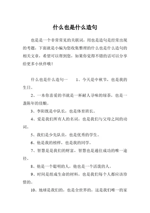 什么也是什么造句
