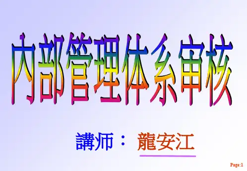 内部管理体系审核案例(PPT 87页)