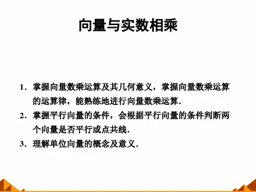 4.3向量与实数相乘_课件-湘教版必修2PPT