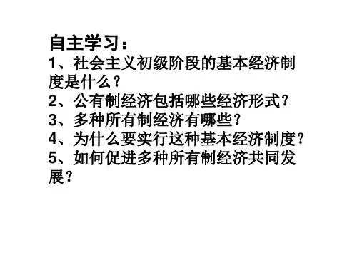 第四课我国的基本经济制度