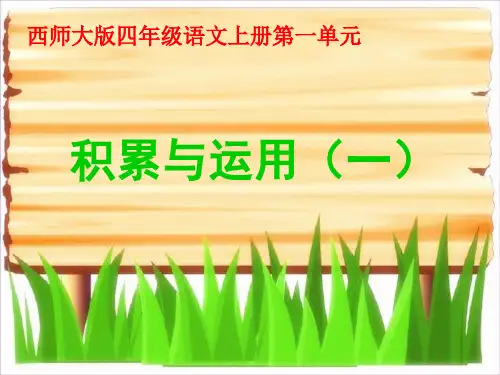 积累与运用(一)