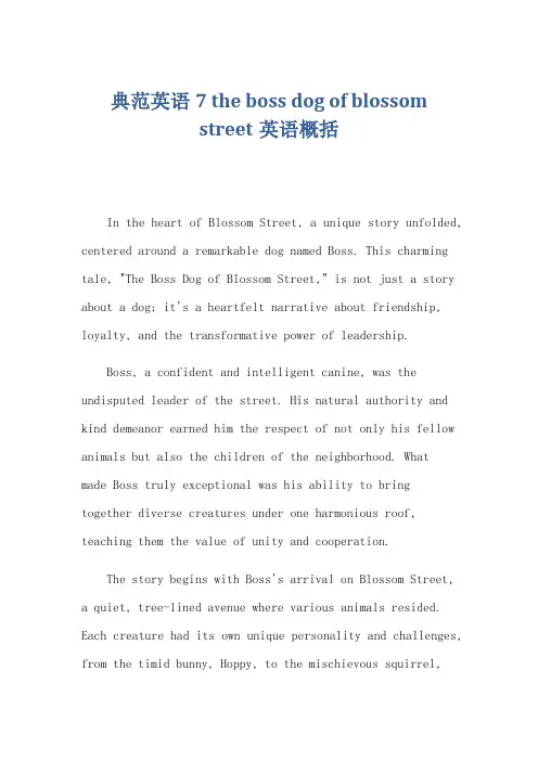 典范英语7 the boss dog of blossom street英语概括