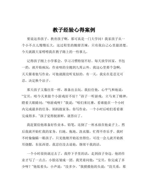 教子经验心得案例