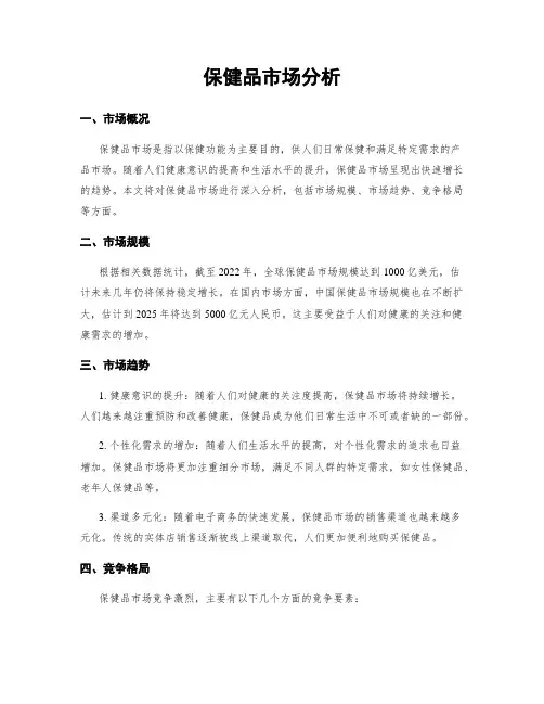 保健品市场分析