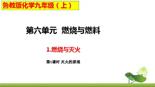 鲁教版化学九上 燃烧与灭火(第1课时)同步课件