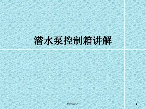 潜水泵控制箱ppt课件