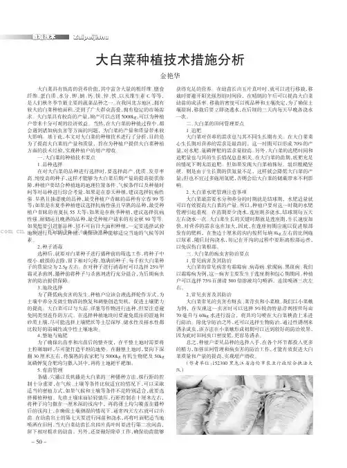 大白菜种植技术措施分析