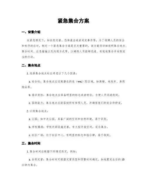 紧急集合方案