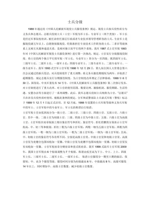 士兵分级