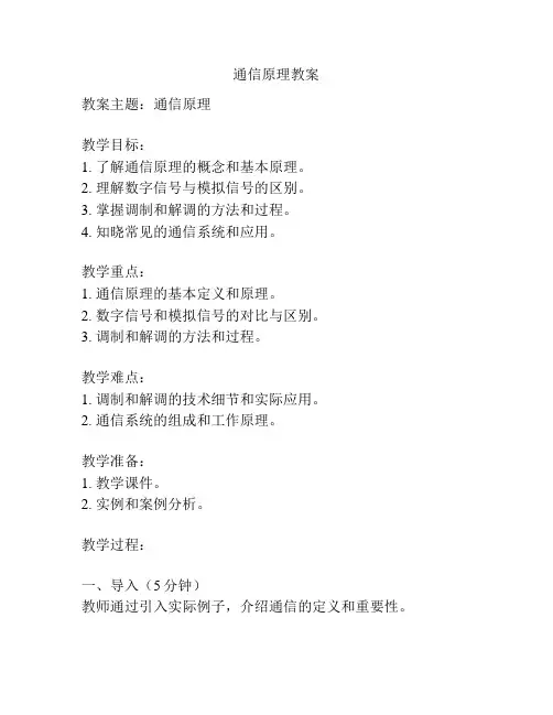 通信原理教案