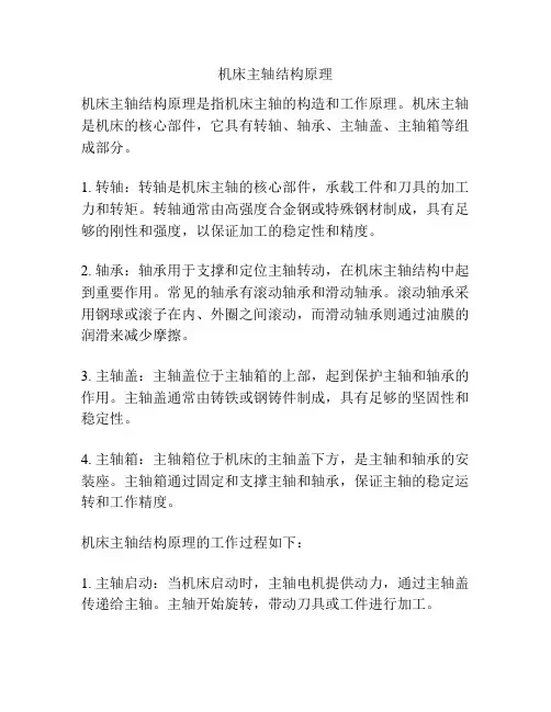 机床主轴结构原理
