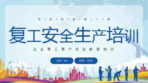 企业复工复产安全生产教育培训PPT
