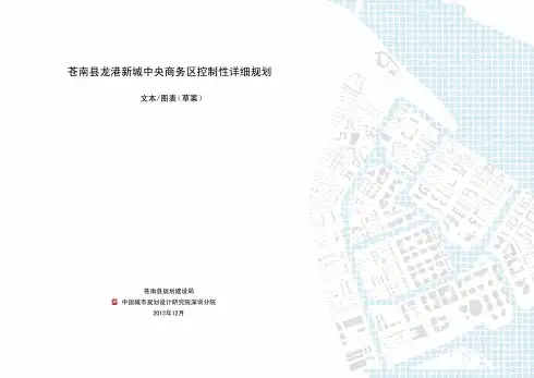 苍南县龙港新城中央商务区控制性详细规划