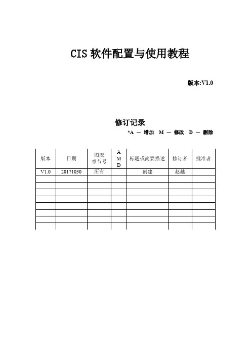 Capture CIS_软件配置与使用教程20171116