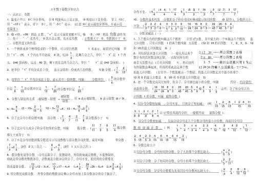 (完整版)青岛版五年级下册数学知识点总结