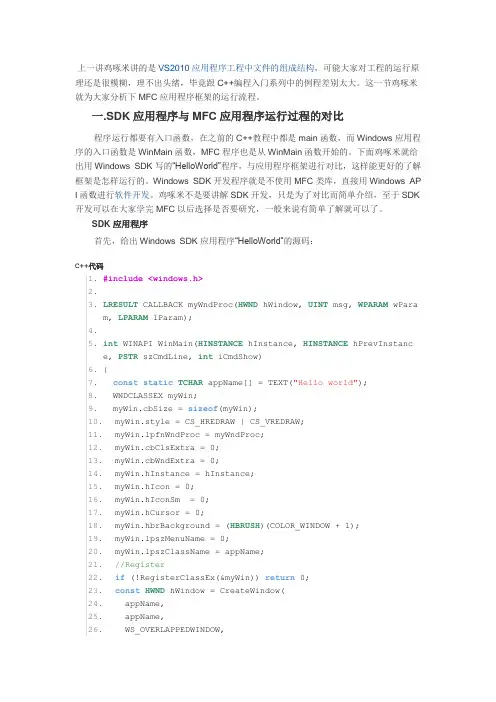 VS2010MFC编程入门之四(MFC应用程序框架分析)