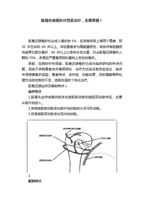 肱骨近端骨折分型及治疗，全面掌握！