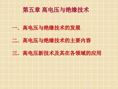 电气工程概论第五章高电压与绝缘技术ppt课件