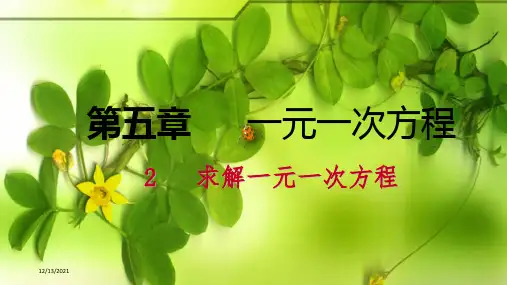 七年级数学 第五章 一元一次方程 5.2 求解一元一次方程 5.2.2 用去括号解一元一次方程练习