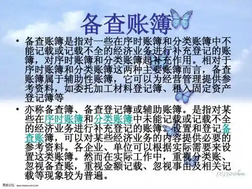 备查账簿