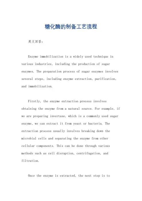 糖化酶的制备工艺流程