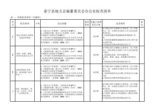 其他权责事项