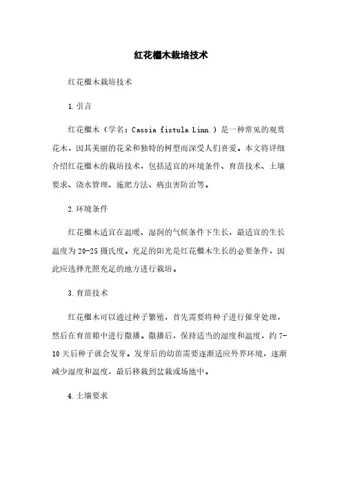 红花檵木栽培技术