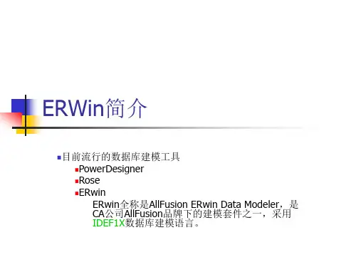 ERWin详细教程教程