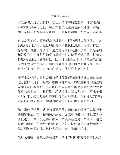 纺丝工艺流程