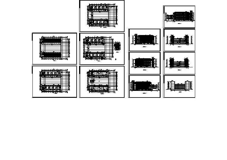 某地区中学教学楼建筑设计施工CAD图