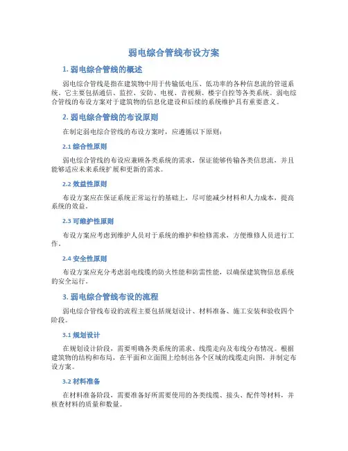弱电综合管线布设方案