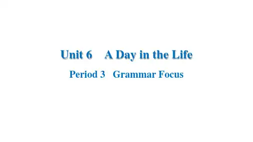 人教版(2024)七年级英语上册 Unit 6 习题 Period 3  Grammar Focus