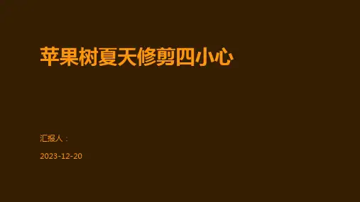 苹果树夏天修剪四小心