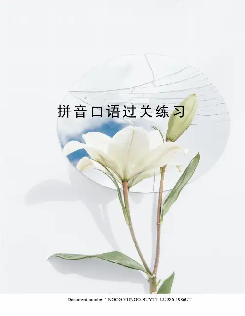 拼音口语过关练习