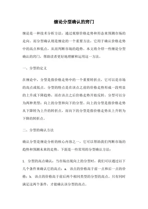 缠论分型确认的窍门