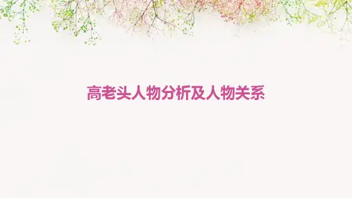 高老头人物分析及人物关系PPT
