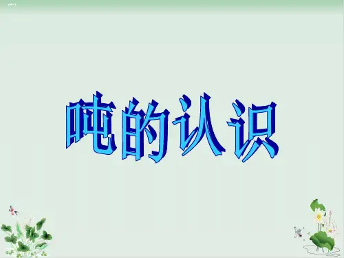 新人教版《吨的认识》PPT优质课件1