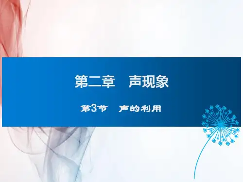 人教版八年级物理第3节  声的利用课件