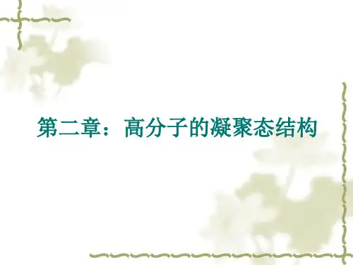 高分子物理  第二章：高分子的凝聚态结构
