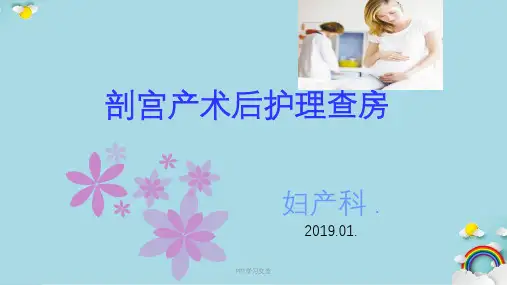 剖宫产术后护理教学查房课件