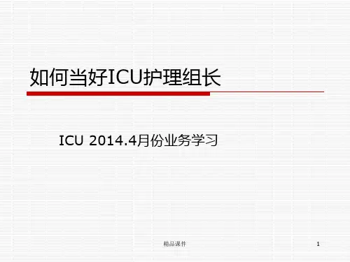 如何当好ICU护理组长.PPT课件