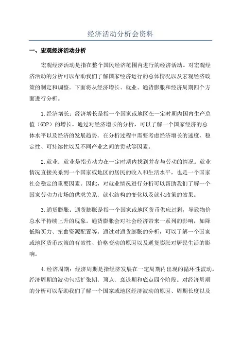 经济活动分析会资料