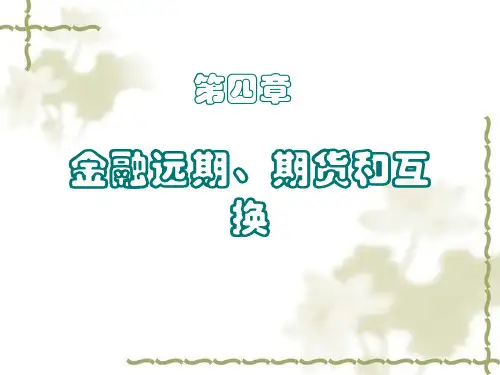 第四章金融远期、期货和互换