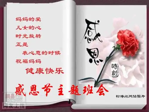 感恩节主题班会ppt课件--感恩世界