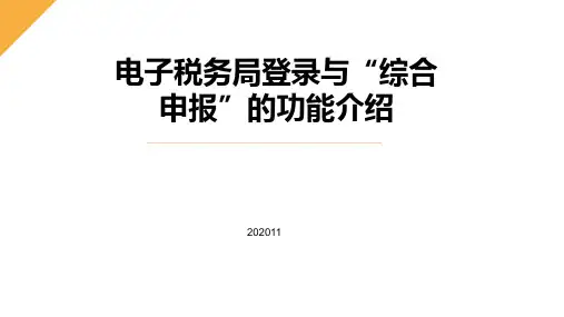 20201110电子税务局登录与“综合申报”功能介绍